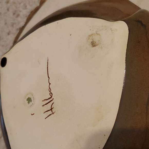 Hilborn Pottery Canada Brown Abstract Pottery Bowl - Picture 6 of 9